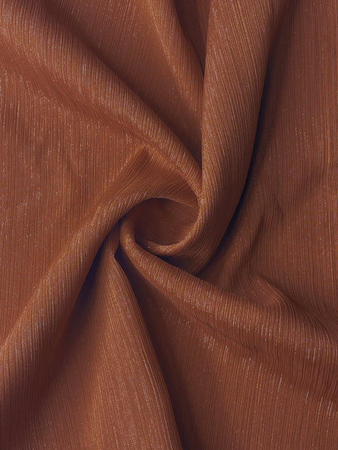 Metallic Chiffon- Nut Brown